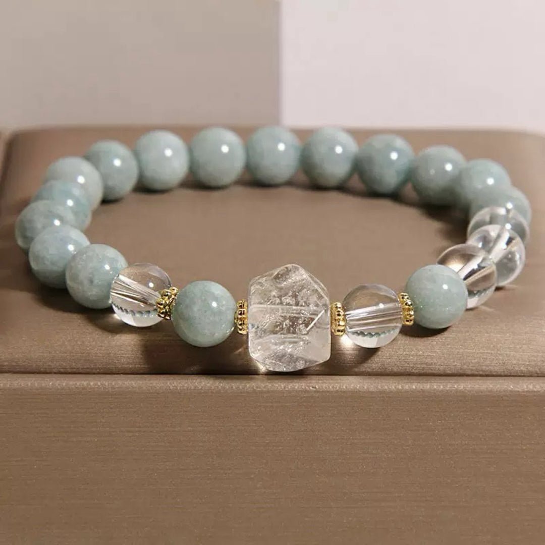 Bracelet Jade et Cristal de Roche – Cadeau Harmonie - Biloria