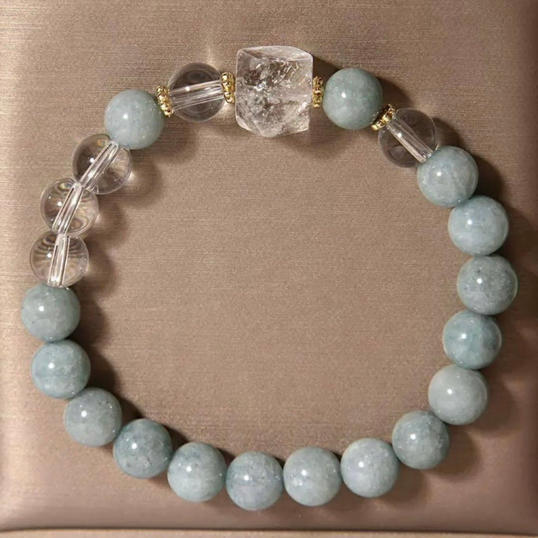 Bracelet Jade et Cristal de Roche – Cadeau Harmonie - Biloria