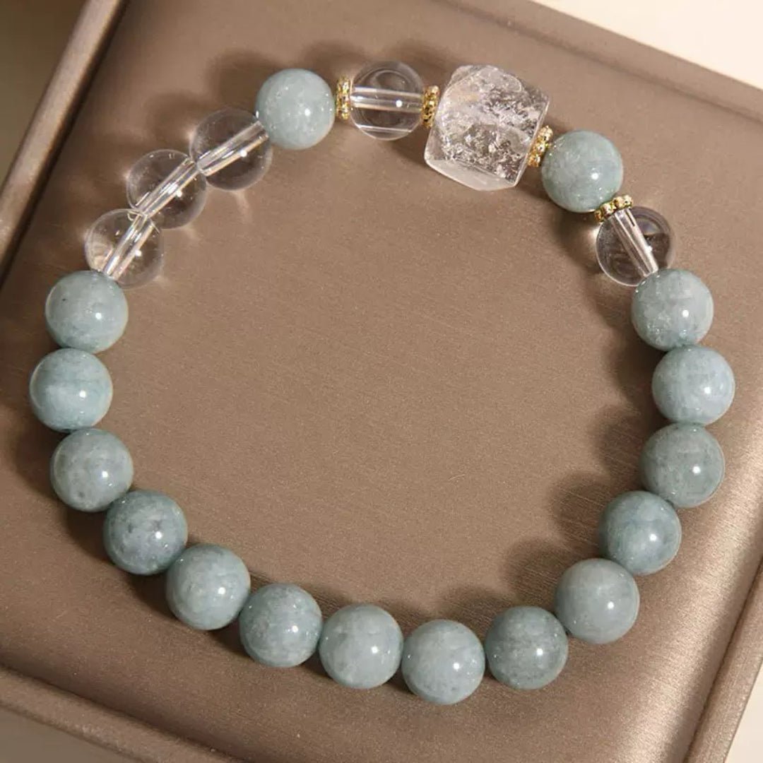 Bracelet Jade et Cristal de Roche – Cadeau Harmonie - Biloria