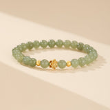 Bracelet Jade Lotus Plaqué Or Réussite - Biloria