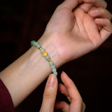 Bracelet Jade Lotus Plaqué Or Réussite - Biloria