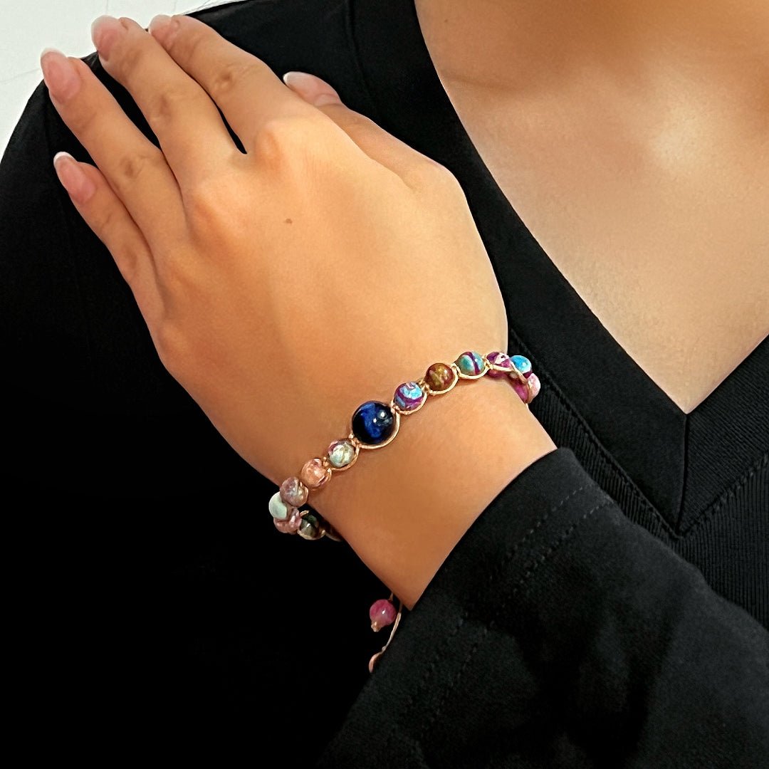 Bracelet Jaspe Ajustable Mystère Céleste - Biloria