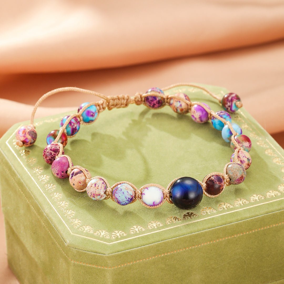 Bracelet Jaspe Ajustable Mystère Céleste - Biloria