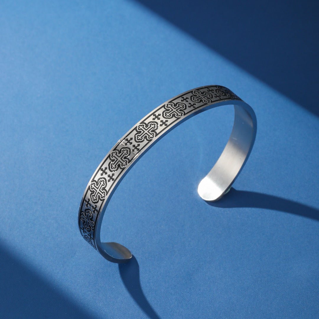 Bracelet Jonc Acier Nœud d'Éternité Celtique Homme - Biloria