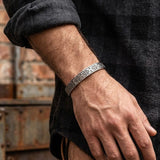 Bracelet Jonc Acier Nœud d'Éternité Celtique Homme - Biloria