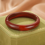 Bracelet Jonc Agate Rouge – Force et Énergie Naturelle - Biloria