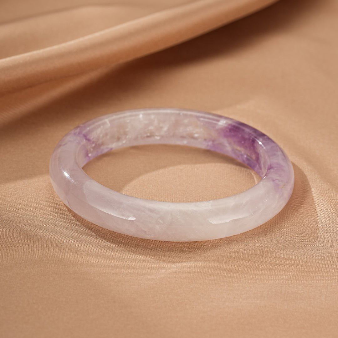 Bracelet Jonc Améthyste Naturelle pour Retrouver la Sérénité - Biloria