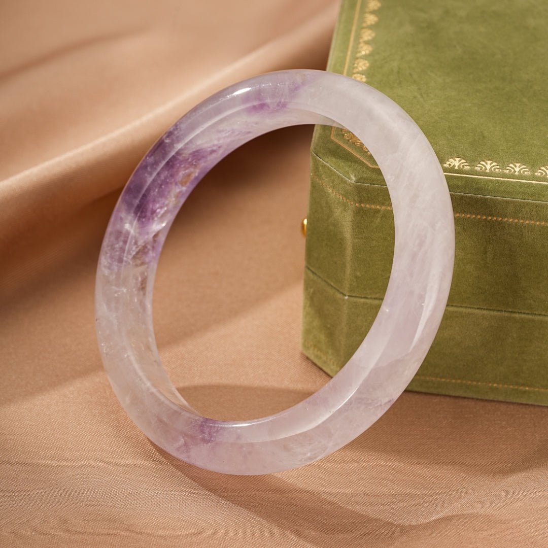 Bracelet Jonc Améthyste Naturelle pour Retrouver la Sérénité - Biloria