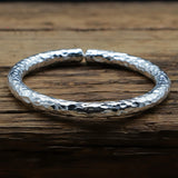 Bracelet Jonc Argent 999 Martelé | Bien-être et Protection - Biloria