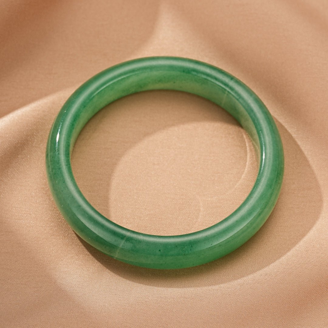 Bracelet Jonc Aventurine Verte Fait Main - Biloria