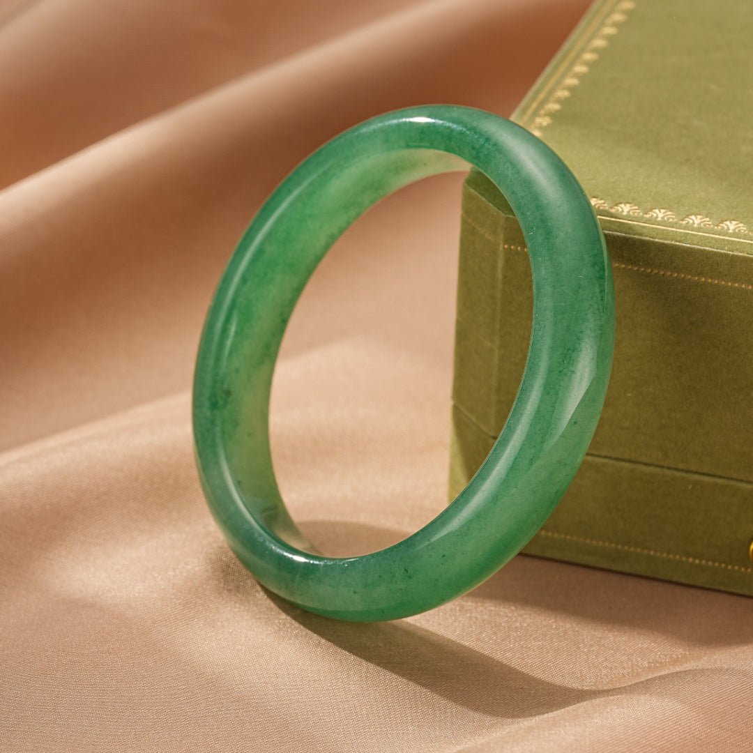 Bracelet Jonc Aventurine Verte Fait Main - Biloria