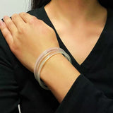 Bracelet Jonc Calcédoine - Douceur et Lumière - Biloria