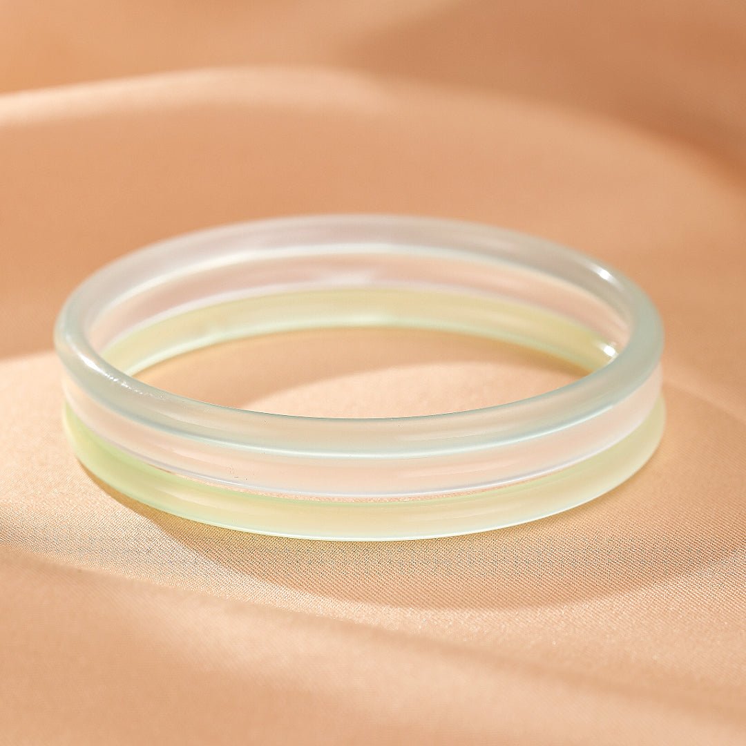 Bracelet Jonc Calcédoine - Douceur et Lumière - Biloria