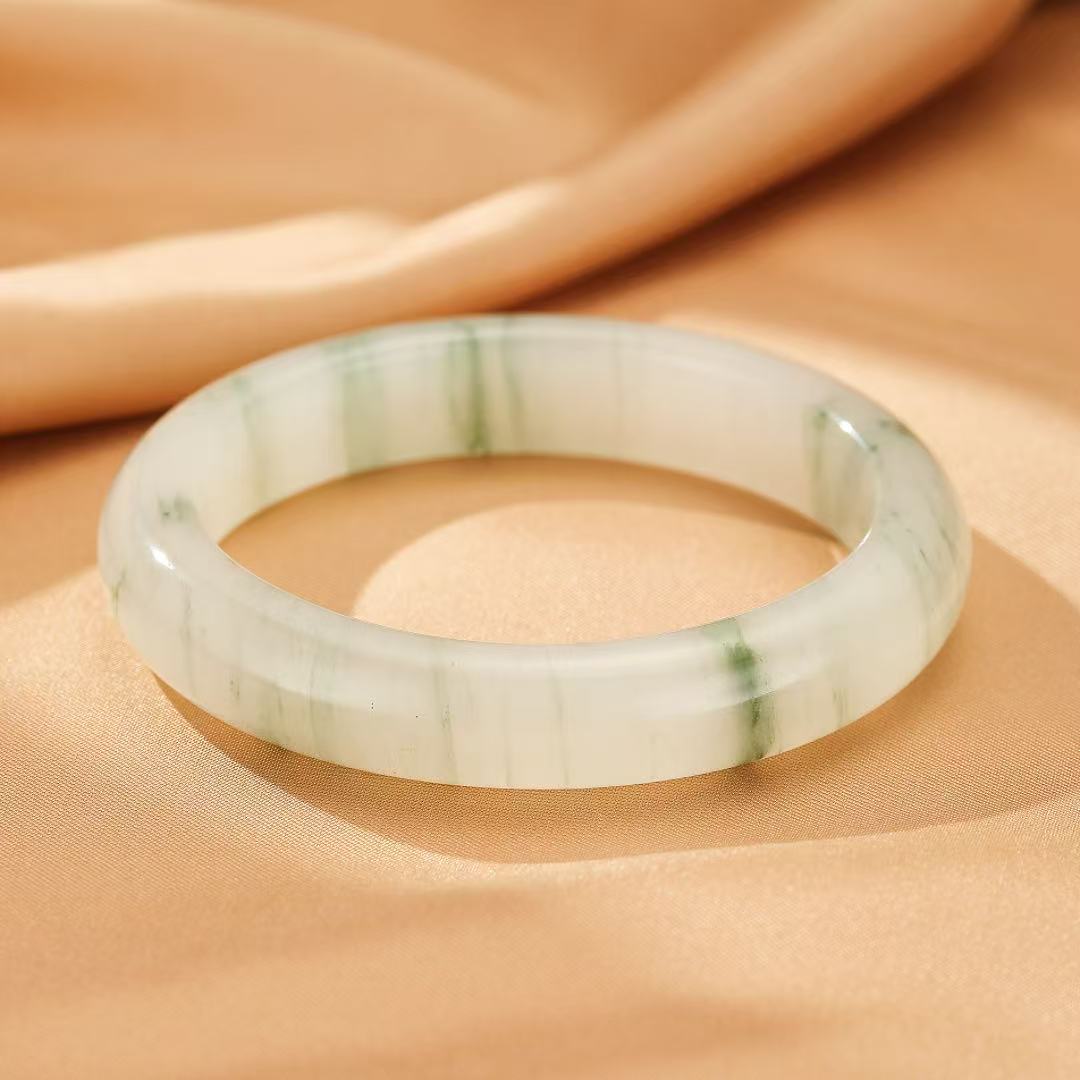 Bracelet Jonc Calcédoine – Pierre Naturelle Apaisante - Biloria