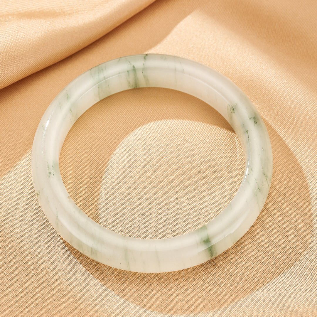 Bracelet Jonc Calcédoine – Pierre Naturelle Apaisante - Biloria