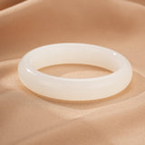 Bracelet Jonc Jade Blanc : sérénité et pureté - Biloria