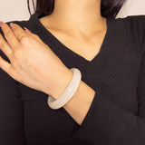 Bracelet Jonc Jade Blanc : sérénité et pureté - Biloria