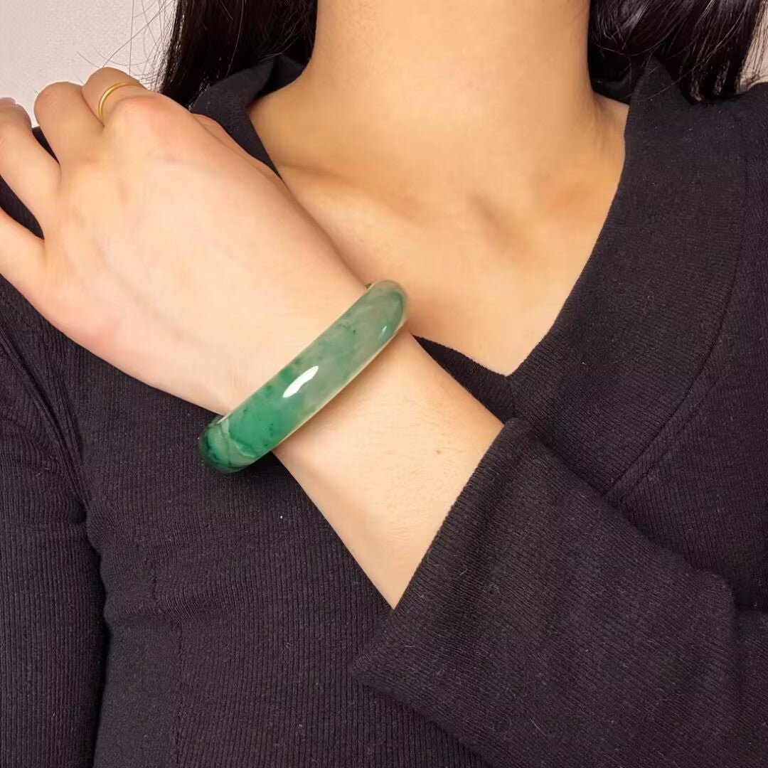 Bracelet Jonc Jade Équilibre et Sérénité - Biloria