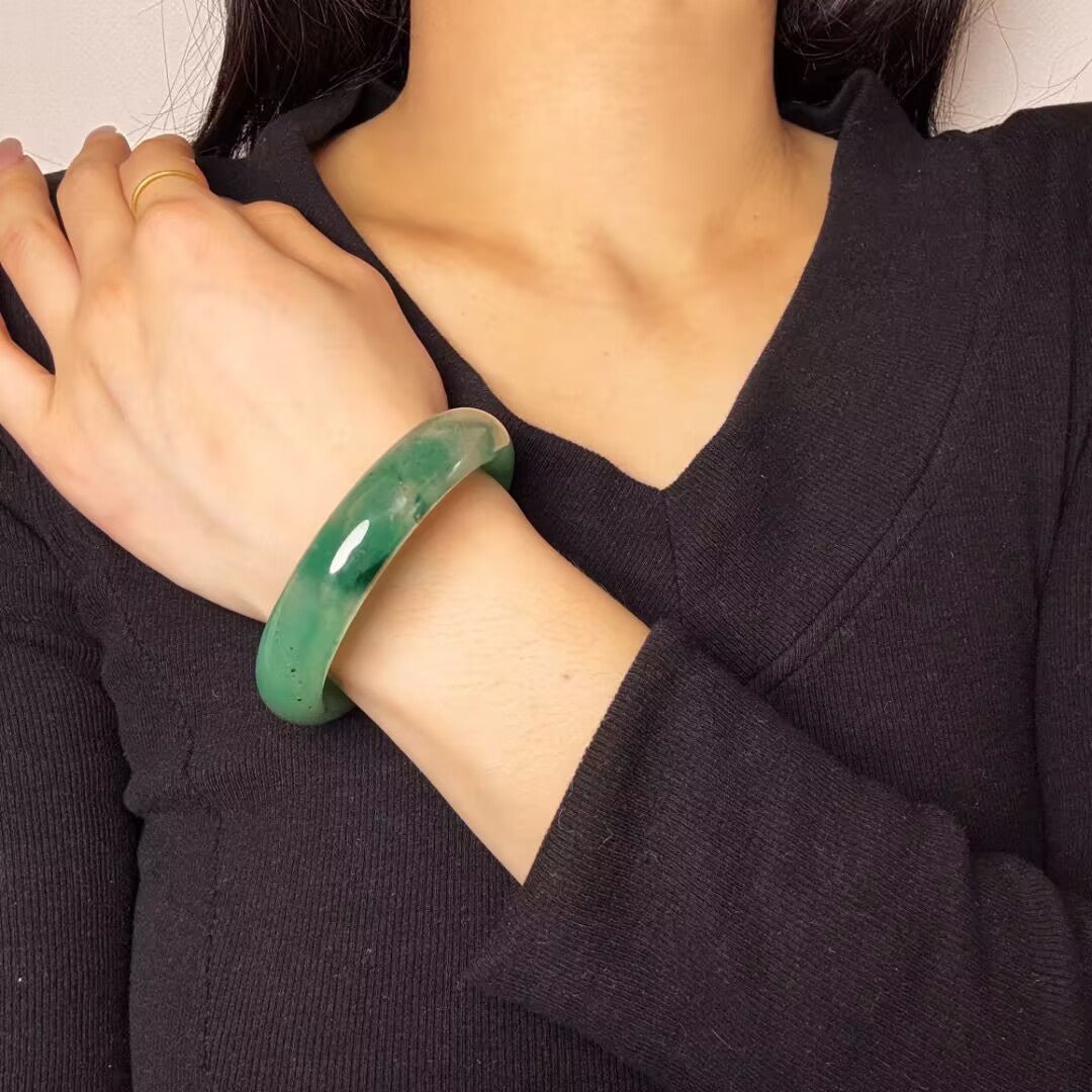 Bracelet Jonc Jade Équilibre et Sérénité - Biloria