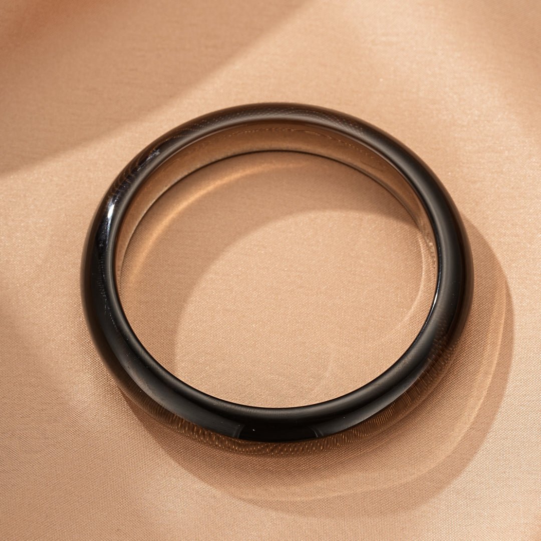 Bracelet Jonc Obsidienne Noire Puissance - Biloria