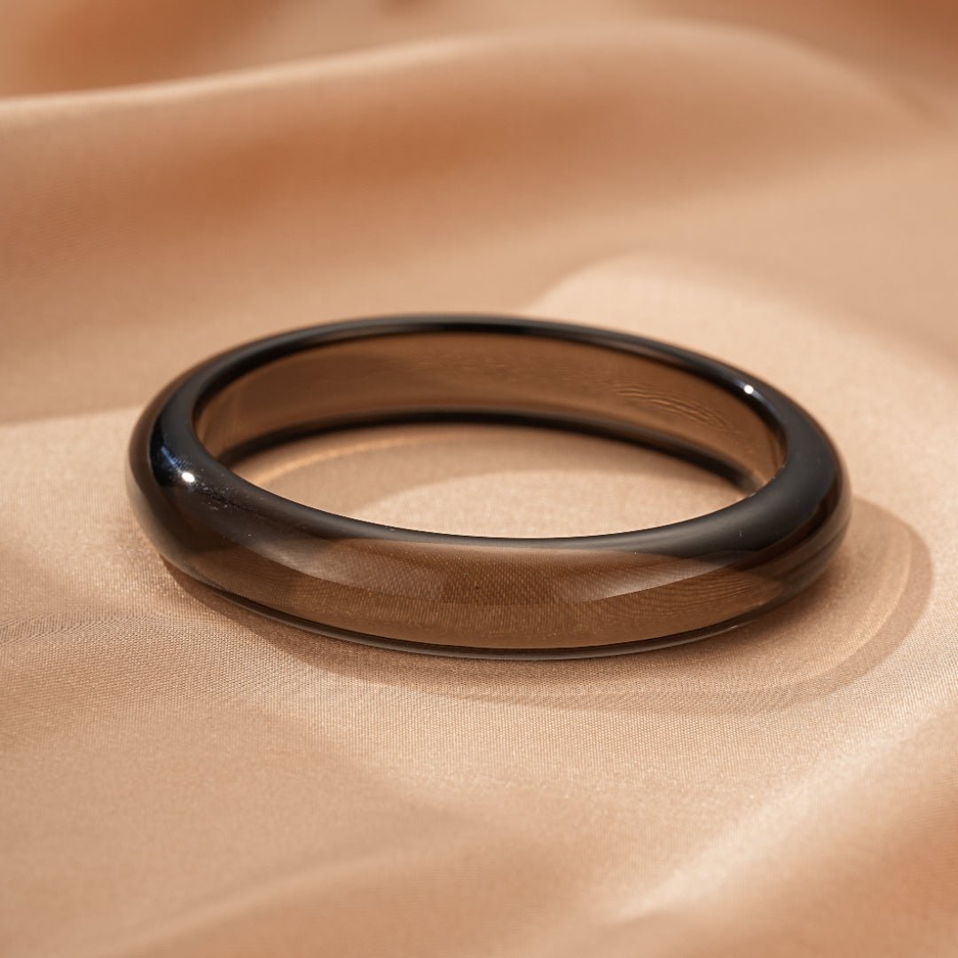 Bracelet Jonc Obsidienne Noire Puissance - Biloria