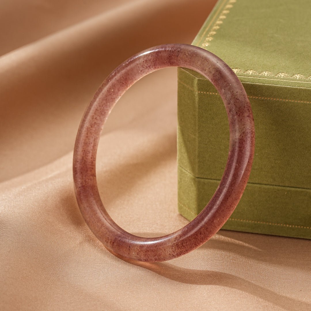 Bracelet Jonc Quartz Fraise – Bijou Déco Tendance Bureau - Biloria