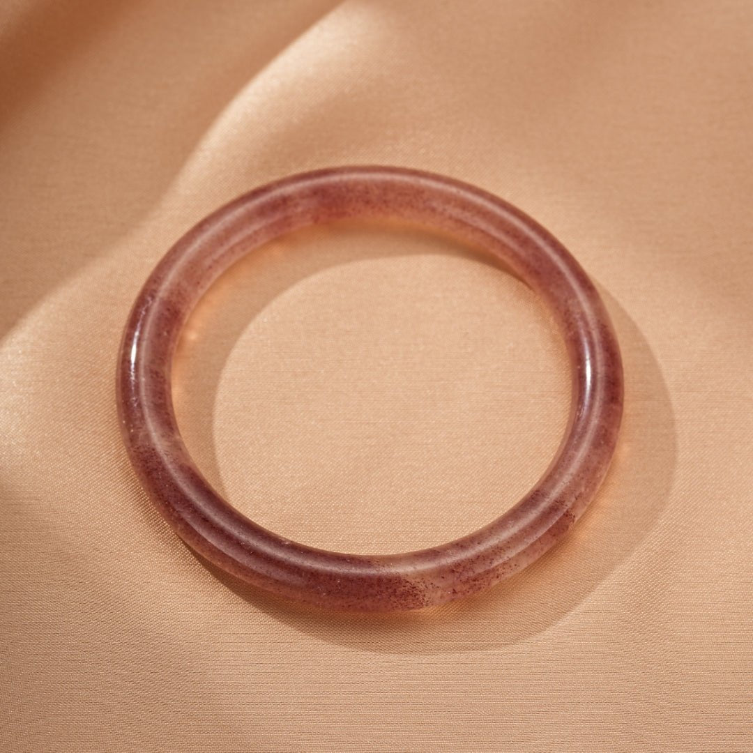 Bracelet Jonc Quartz Fraise – Bijou Déco Tendance Bureau - Biloria