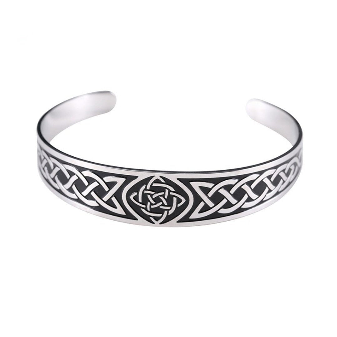 Bracelet Jonc Viking Nœud Éternel Acier Inoxydable - Biloria