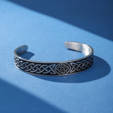 Bracelet Jonc Viking Nœud Éternel Acier Inoxydable - Biloria