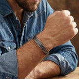 Bracelet Jonc Viking Nœud Éternel Acier Inoxydable - Biloria