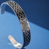 Bracelet Jonc Viking Nœud Éternel Acier Inoxydable - Biloria