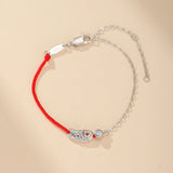 Bracelet Koï Rouge Porte-Bonheur en Argent 925 - Biloria