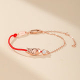 Bracelet Koï Rouge Porte-Bonheur en Argent 925 - Biloria