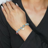 Bracelet Labradorite Aigue Marine Harmonie Lunaire - Biloria