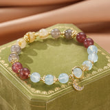 Bracelet Labradorite Aigue Marine Harmonie Lunaire - Biloria