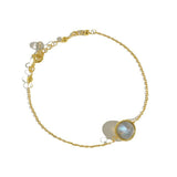 Bracelet Labradorite Argent Plaqué Or pour Bureau - Biloria
