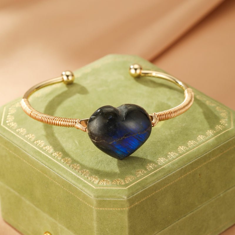 Bracelet Labradorite Cœur Mystique - Bijou Tendance - Biloria