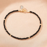 Bracelet Labradorite Cristal de Roche Spinelle Noir – Feng Shui - Biloria