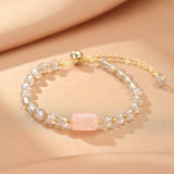 Bracelet Labradorite et Quartz Rose pour la Méditation - Biloria
