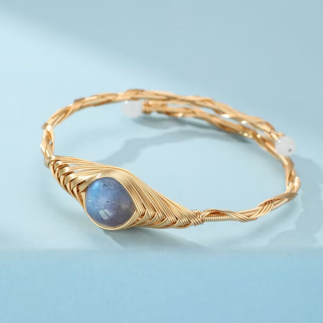 Bracelet Labradorite et Troisième Œil – Bijou Déco pour Bureau - Biloria