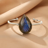 Bracelet Labradorite Jonc Protection Vitalité Pierre Naturelle - Biloria