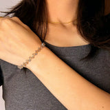 Bracelet Labradorite Luna Argent Plaqué Or Protection Intuition - Biloria