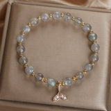Bracelet Labradorite Queue de Sirène Zircon - Biloria