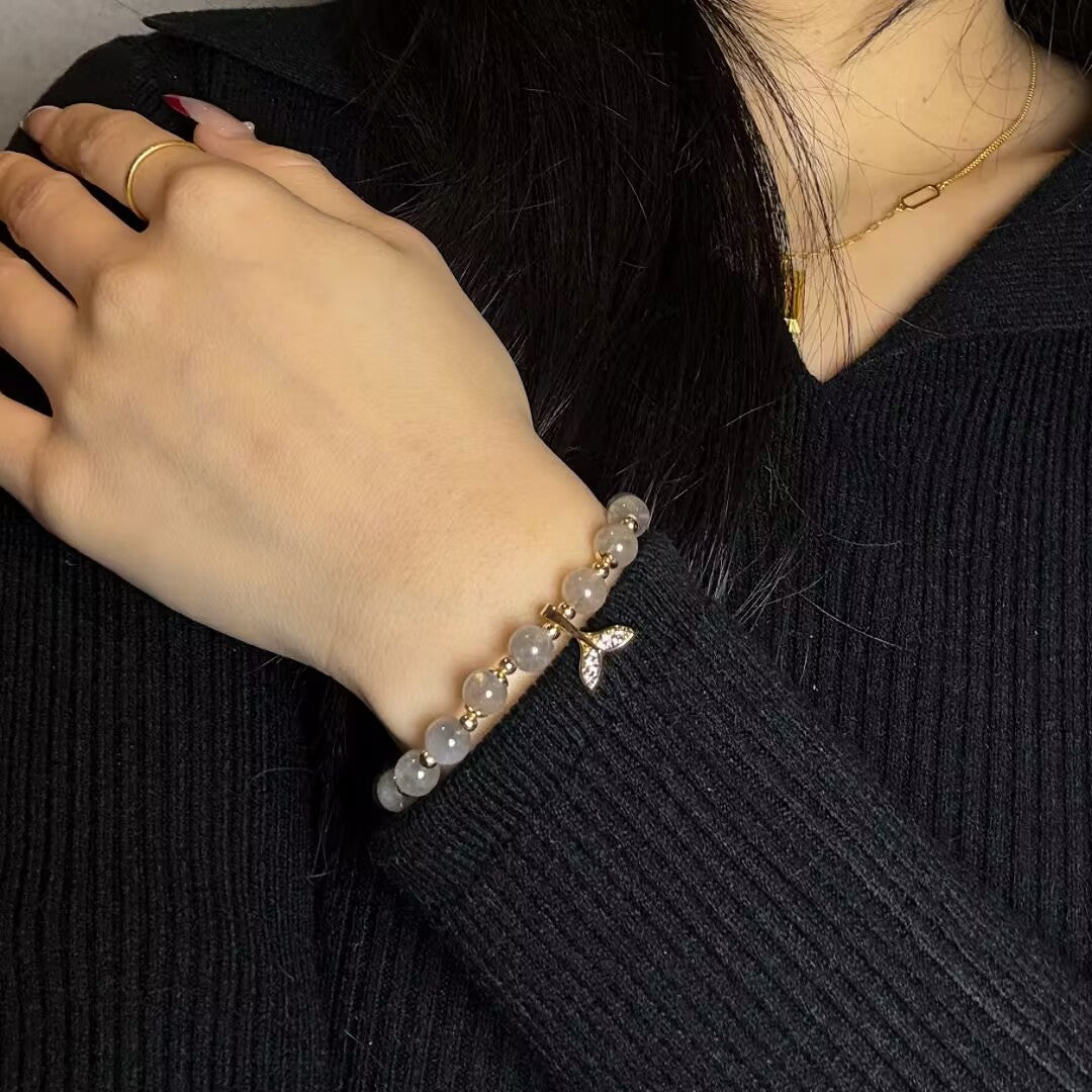 Bracelet Labradorite Queue de Sirène Zircon - Biloria