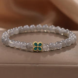 Bracelet Labradorite Trèfle Chance - Apaisement et Protection - Biloria