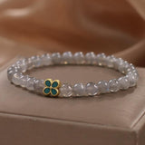 Bracelet Labradorite Trèfle Chance - Apaisement et Protection - Biloria