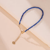 Bracelet Lapis Lazuli 3mm sur chaîne ajustable - Biloria
