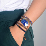 Bracelet Lapis Lazuli Ajustable Énergie Céleste - Biloria