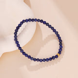 Bracelet Lapis Lazuli Aura Bleue 4mm Bijou Artisanal Fait Main - Biloria