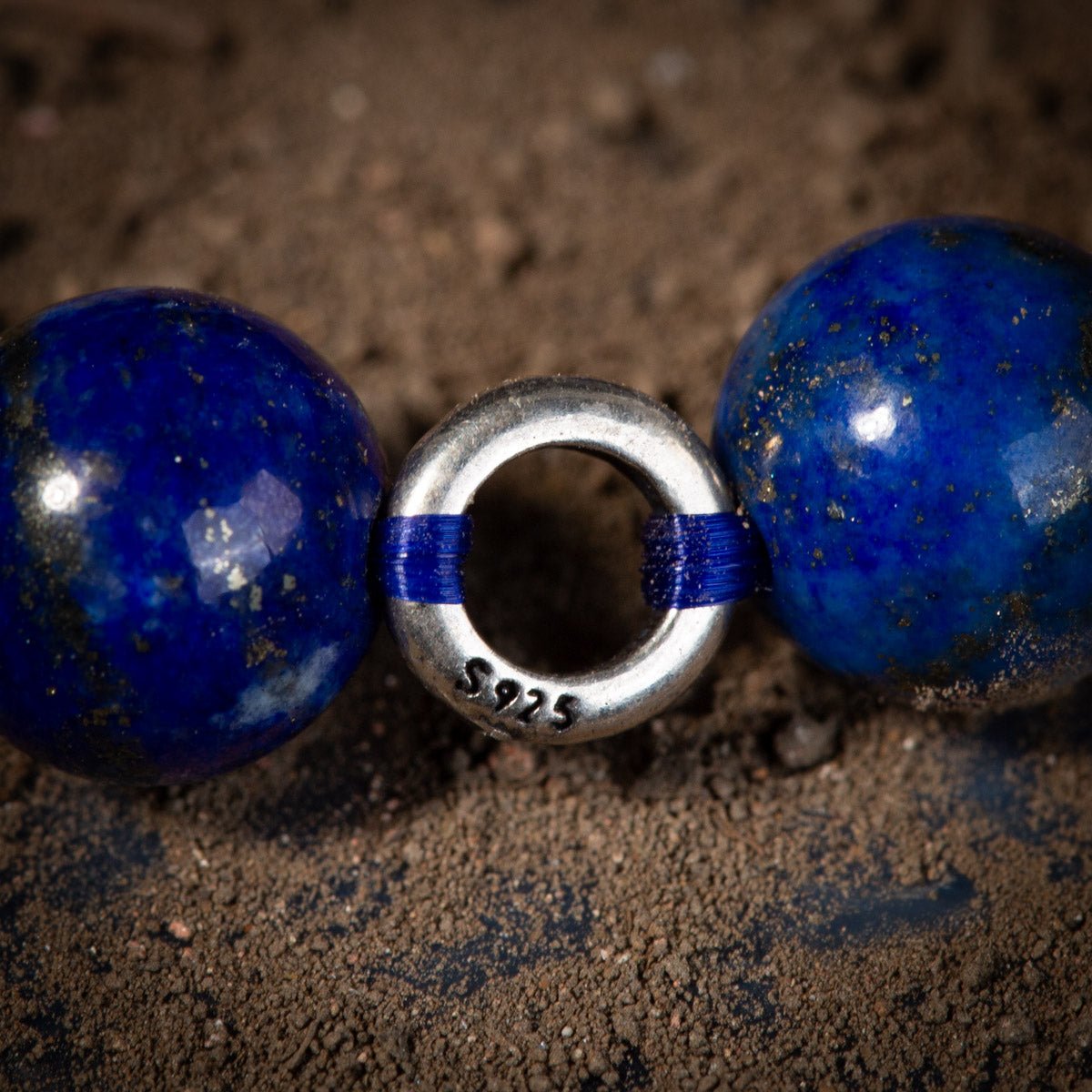 Bracelet Lapis Lazuli Homme Argent 925 – Élégance Discrète - Biloria